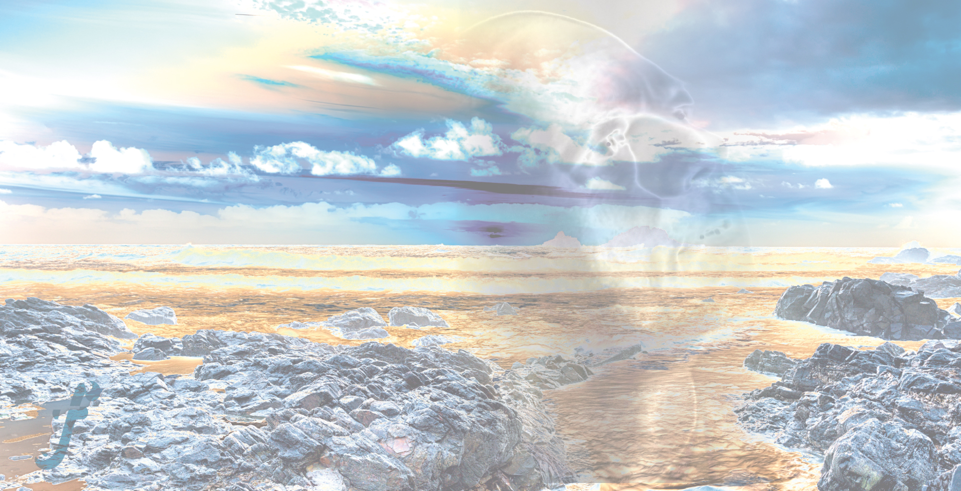 abstraktes Bild einer Küste